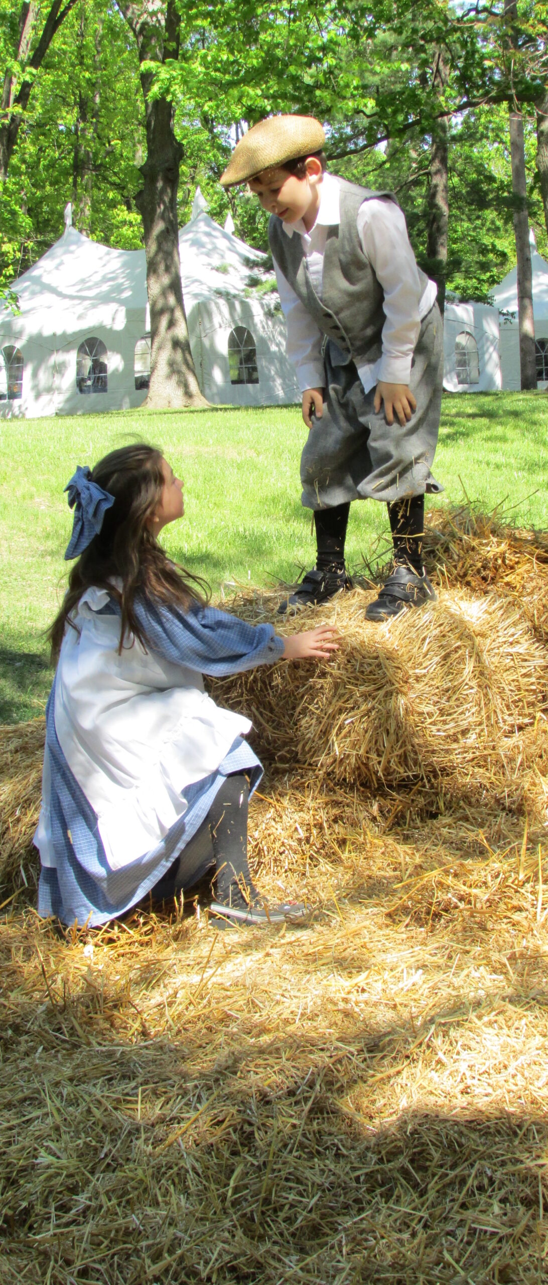 Children in Costume, Playing at The Greater Rochester Heritage Days Festival in Rochester, Michigan!