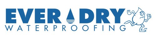 "EverDry Waterproofing" logo with a waterdrop running away from the logo.